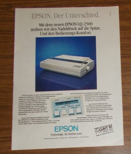 Seltene werbung epson 2500 - seltene,