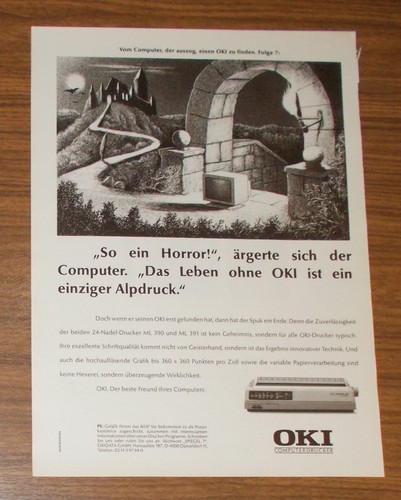Seltene werbung oki 390 - ml,