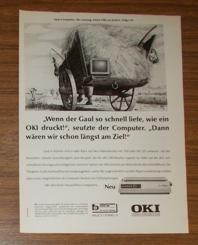 Seltene werbung oki 390 - oki, ml